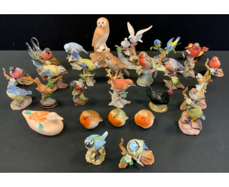 A Royal Adderley Double Blue tit group;  other bird models;  etc 