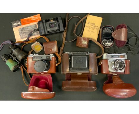 Cameras - a Yashica 35mm camers; others, light meter etc 