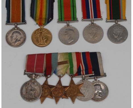 Medals, WW1 Highland Light Infantry/WW2, BEM Royal Navy groups of five and six - Father and Son, 23024 Major John Lockhart Ta