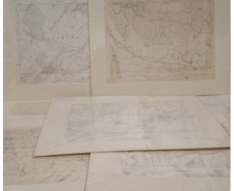 Ordnance Survey sheet maps of Derbyshire, mounted (9); others loose, (8) [17]