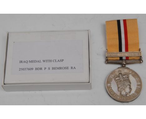 Medal, Iraq 2003-11/clasp 19 Mar. to 28 Apr. 2003 - 25037609 Bombardier P.S. 'Bemmy' Bemrose, 7th Parachute Regiment, Royal H