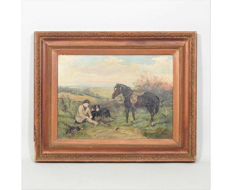 A R Tarpy, early 20th century, The 1st of October, signed, inscribed and dated 1902, oil on canvas39 x 54cm