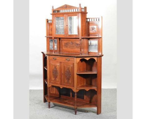 An Edwardian mirror back sideboard, on turned legs122w x 35d x 180h cmCondition report: Looks to be usable and complete. Quit