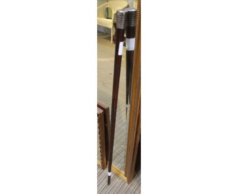 Walking cane with hallmarked silver top