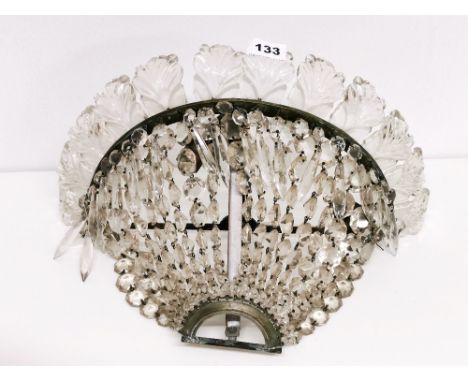 A 19th / early 20th Century Venetian glass wall light, W. 42cm. D43cm.