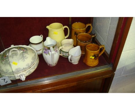 Shelf of decorative china