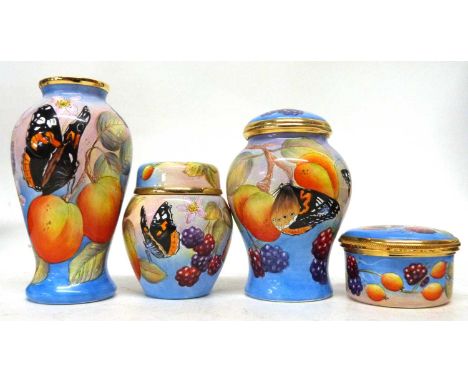 Moorcroft Enamels in boxes, a group of 4 Moorcroft enamel boxes.Condition report: Good condition