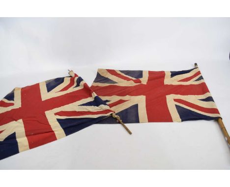 Two vintage Union Jack flags