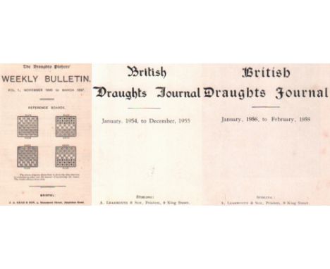 Damespiel - Draughts - Checkers. The Draughts Players' Weekly Bulletin. Volume 1, No. 1 (Nov.) 1896 – No. 20 (March) 1897. Br