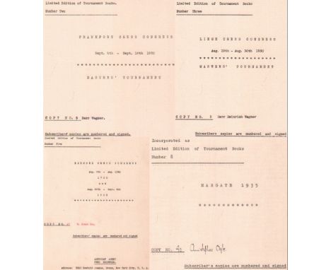 Turniere. Cordingley, E. G. R. Sammelband mit 4 Ausgaben aus der „Limited Edition of Tournament Books“ von E. G. R. Cordingle