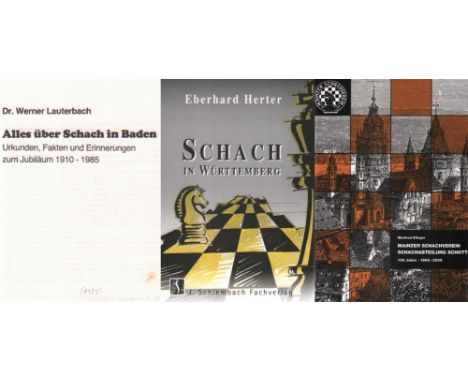 Herter, E. Schach in Württemberg. Weil der Stadt, Schlembach, 2000. 8°. Mit 214 Textabb. und Diagrammen. 256 Seiten, 1 Bl. Or