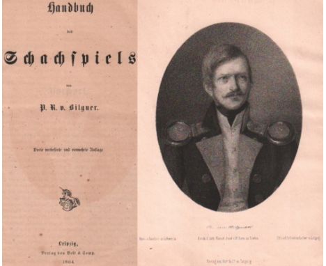 Bilguer, P(aul) R(udolph) v. Handbuch des Schachspiels. 4. verbesserte und vermehrte Auflage. Leipzig, Veit, 1864. 4°. Mit 1 