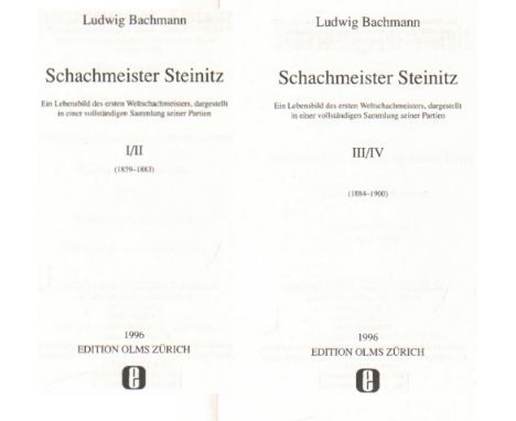 Steinitz. Bachmann, Ludwig. Schachmeister Steinitz. Ein Lebensbild des ersten Weltschachmeisters, dargestellt in einer vollst