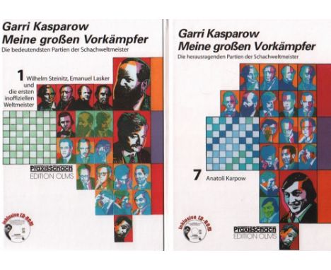 Kasparow, Garri. Meine großen Vorkämpfer. Die bedeutendsten Partien der Schachweltmeister analysiert von Garri Kasparow. 7 Bä