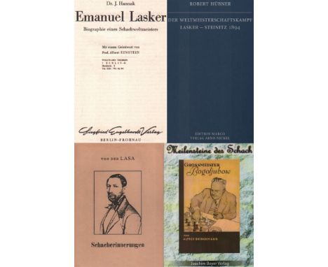 Lasker. Hübner, R. Der Weltmeisterschaftskampf Lasker - Steinitz 1894 und weitere Zweikämpfe Laskers. Berlin, Edition Marco -