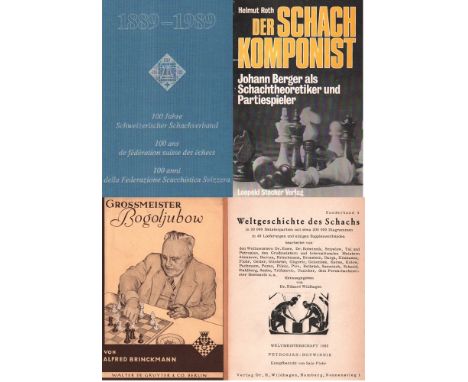 Schachmeister und Partiensammlungen. Konvolut mit 35 Büchern Kleinschriften in deutscher Sprache mit Darstellungen über versc
