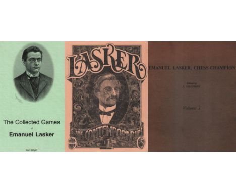Whyld, Ken. The Collected Games of Emanuel Lasker ... Nottingham, The Chess Player, (1998). 8°. Mit Textabb. und Diagrammen. 