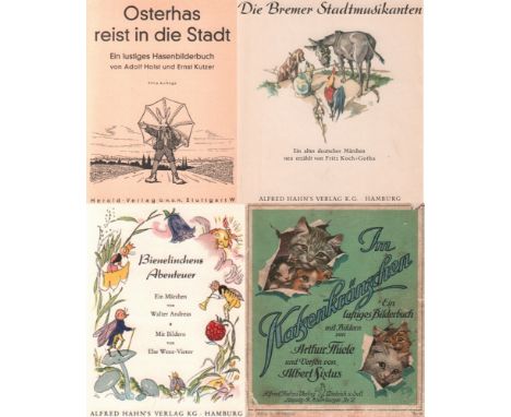 Kinderbuch. Holst, Adolf. &amp; Ernst Kutzer. Osterhas reist in die Stadt. Ein lustiges Hasenbilderbuch. 11. Aufl. Stuttgart,