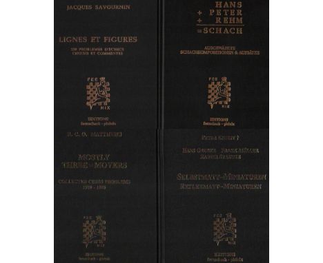 Editions feenschach - phénix. Konvolut von 8 Bänden der Reihe "Editions feenschach - phénix". Hrsg. von Bernd Ellinghoven. Aa