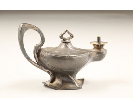Art nouveau WMF oil lamp, 13.5cm long, 9cm high.Provenance - purchased at The Lauder HA Sale, 1966.