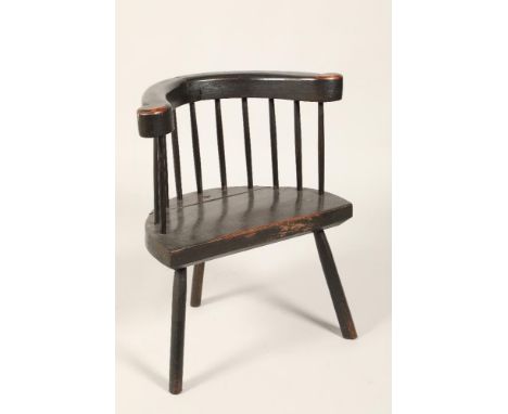 Welsh spindle back chair, ebonised finishCONDITION REPORT:The spindle backed chair is structurarly sound and in veery good co