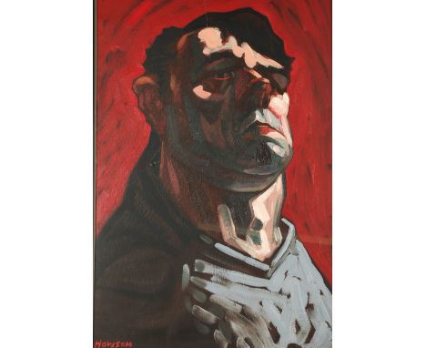 Peter Howson OBE (Scottish Contemporary born 1958) ARRFramed oil on canvas, signed'The Hard Man'90cm x 60cm