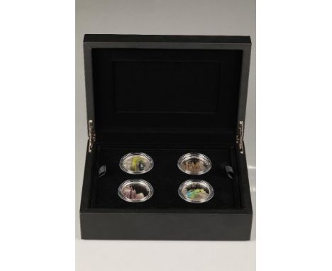 The Royal Mint silver proof four coin set 'A Portrait of Britain' 2017, consisting of four five pound coins in original prese