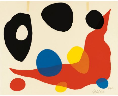 Alexander Calder (Philadelphia 1898 - New York 1976). Red Boomerang. Farbsiebdruck/BFK Rives. 45,5 x 56,5 cm. Ungerahmt. R. u