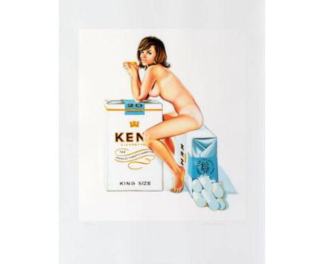 Mel Ramos (Sacramento/Kalifornien 1935 - Oakland 2018). Kent. Farbsiebdruck. 73 x 57 cm. R. u. mit Bleistift sign. Mel Ramos 