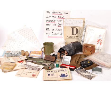 A rare and fascinating collection of personal effects and mementos all relating to a soldier from ' K ' Royal Naval Commando 