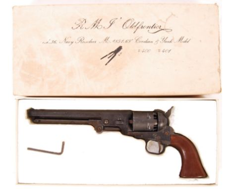 A vintage RMJ Old Frontier replica Cal.36 Navy Revolver Mo.1851.69 Civilian &amp; Yank Model within its original box.&nbsp;