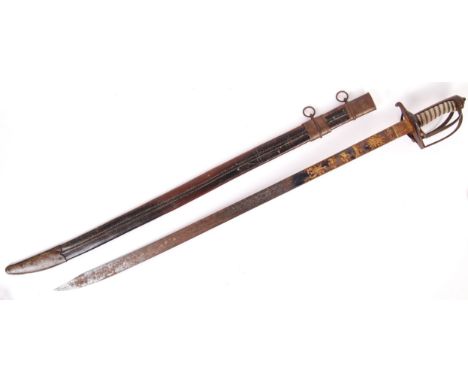 A rare antique late 18th / early 19th century George III 1796 pattern-type period British Army heavy cavalry sword. The blade