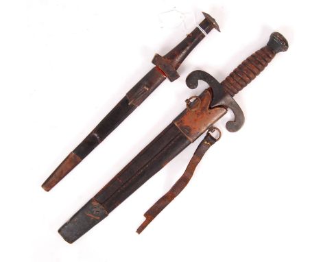 Two early 20th century theatrical weapons by Verch &amp; Flothow Charlottenburg, Berlin to include: A boot knife / dagger wit