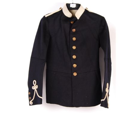 A WWI First World War 1914 dated ' Other Ranks ' black full-dress Army Service Corps uniform tunic. With brass KC general ser