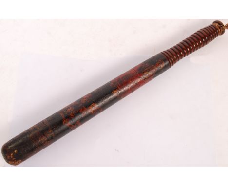 An antique late 18th / early 19th century Police / Naval truncheon. Original paint to body, with some notation faintly visibl