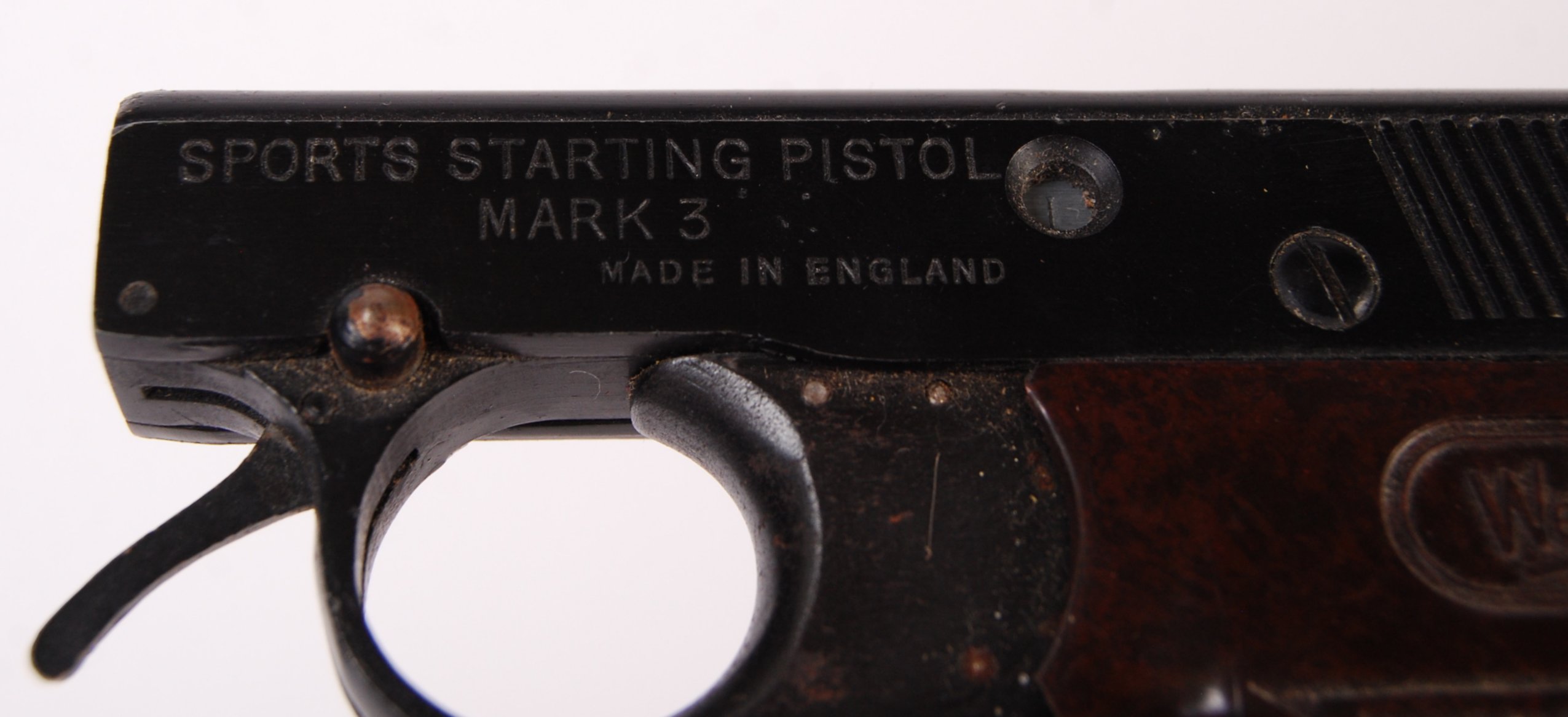 A vintage Webley .22 calibre starting pistol. Stamped to barrel