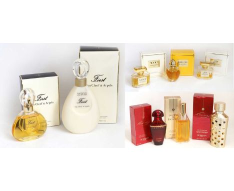 Modern Ladies Scent Bottles and Perfumes, comprising Sublime, Joy and '1000' by Jean Patou eau de parfums and toilette, 50ml 
