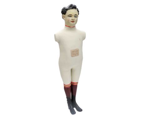 Standing Late 19th Century Plaster Mannequin Bearing a Label Loreto Zammit Decorator and Modeller, with moulded and painted b