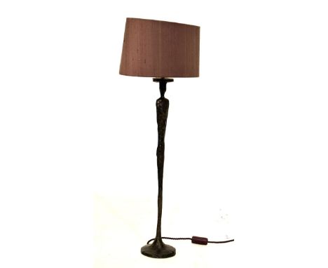 Modern Design - 'Man/Woman' figural table lamp with bronzed finish by Porta Romana, 84cm high   Condition: 