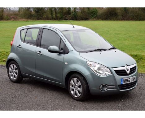 Vauxhall Agila S AC 1.2 manual petrol 5-door hatchback in metallic green. First registered 21/11/2012. One owner from new car