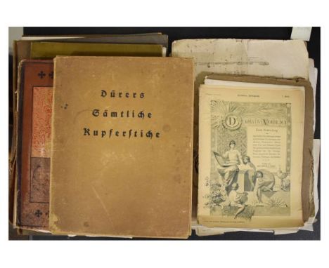 Books - Selection of graphic prints and folios to include; R. Goulburn Lovell 'Home Interiors' sections 1 and 4, W. &amp; W.G
