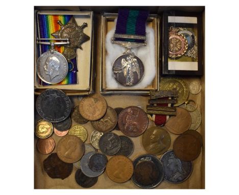 Medals - World War I trio comprising: 1914 (Mons) Star, 1914-1918 War Medal awarded to SS1495 Private W.G. Carrow, Army Servi