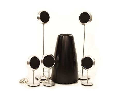 Bang &amp; Olufsen BeoLab 14 speaker system comprising; a pair of tall speakers, three smaller and a subwoofer (6)   Conditio
