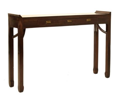 Modern Chinese-style three-drawer alter or console table, 133cm wide   Condition: 