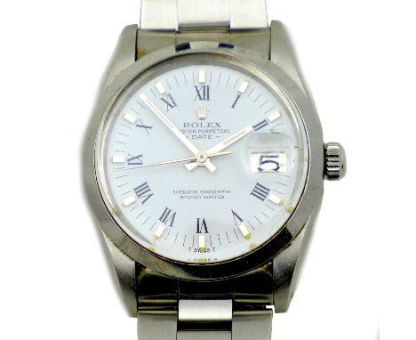A Rolex Oyster Perpetual Date Superlative Chronometer gentleman's stainless steel wristwatch, model 15000, serial 6758774, ci