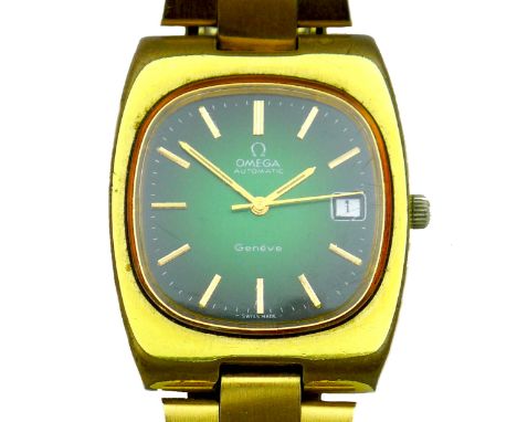 A vintage Omega Geneve Automatic gold plated and steel cased gentleman's wristwatch, circa 1975, ref. 166.0191 / 366.0835, to