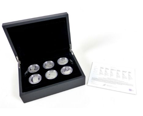 An Elizabeth II commemorative silver proof six coin set, 2015 'First World War - Reality In The Grip Of Conflict', issued to 