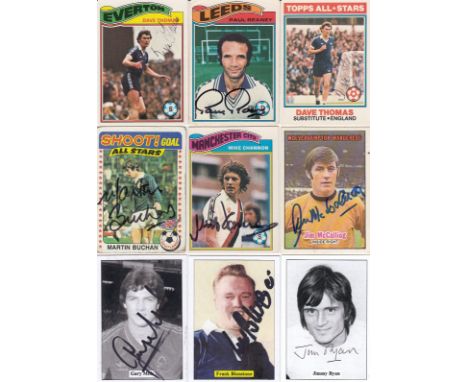 Autographed TRADING CARDS 1970s & 1980s ; Lot of 20 signed trading cards & stickers, mainly issued in the 1970s and 1980s, to
