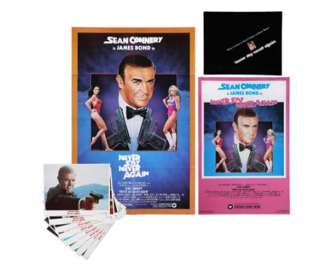 Eight US Lobby Cards, posters etc., for "Never Say Never Again" (1983) including a full set of eight US Lobby Cards, a US One