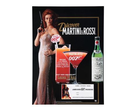 Martini &amp; Rossi Promo poster for "Licence to Kill" (1989). One of the most famous of all James Bond catchphrases "Shaken,